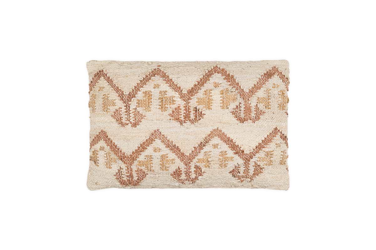 Nuvali Cotton & Jute Cushion Cover - Rust
