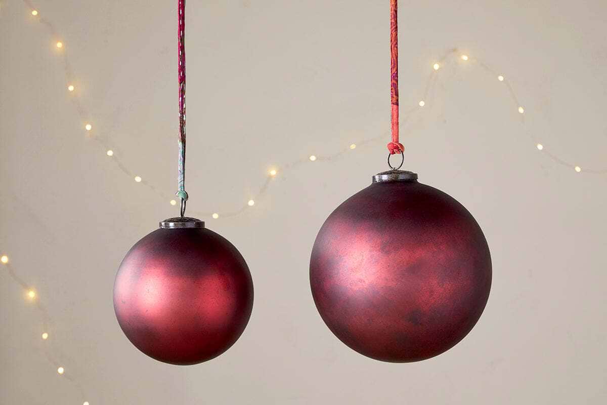 Oko Giant Bauble - Matt Bordeaux-CHRISTMAS DECORATIONS-Nkuku