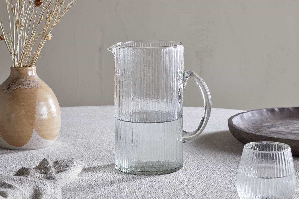 Otuba Jug - Clear-GLASSWARE-Nkuku