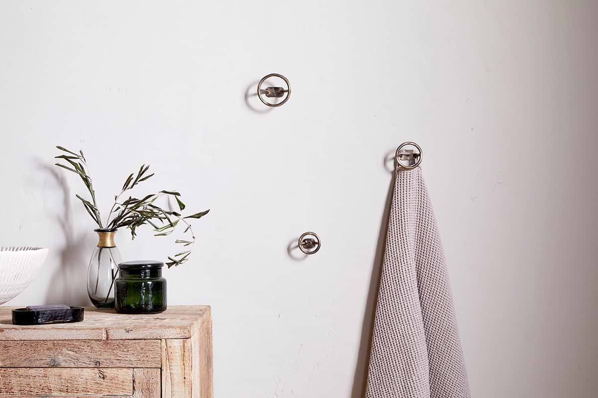 Olani Bathroom Hooks - Antique Brass - (Set of 3)-BATHROOM-Nkuku