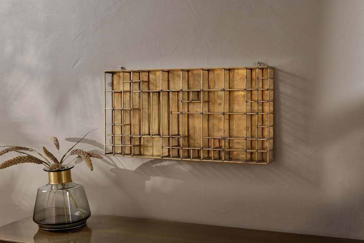 Oni Printers Drawer - Brass-STORAGE FURNITURE-Nkuku