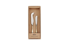Osko Cheese & Butter Knife Set - Brushed Gold (Set of 2)