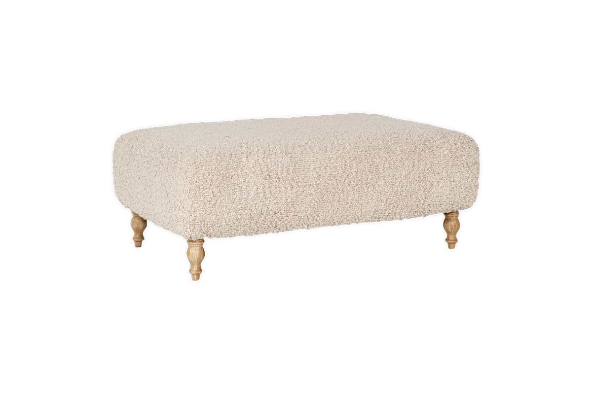 Otas Teddy Ottoman - Off White-SEATING-Nkuku