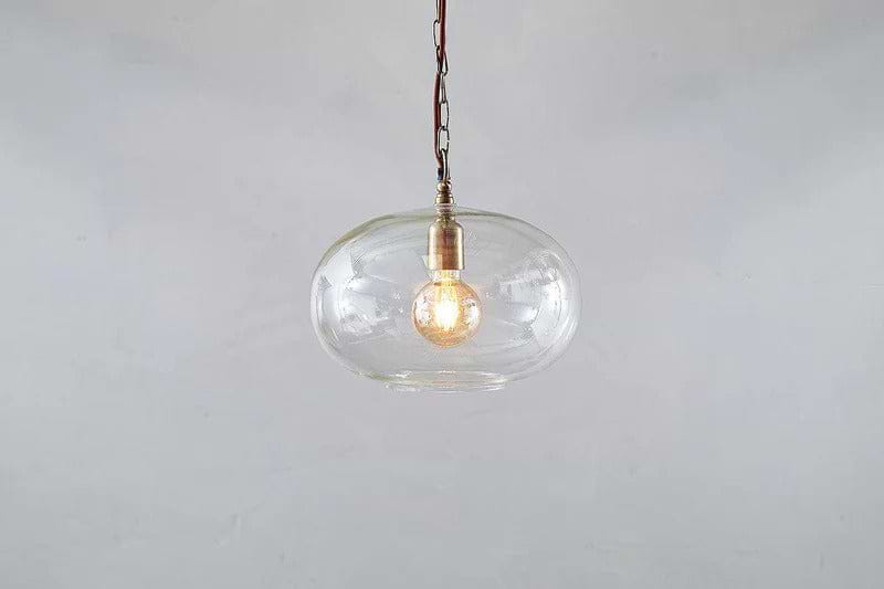 Otoro Recycled Glass Pendant - Clear - Small Round-LIGHTS-Nkuku