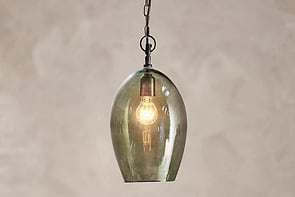 Otoro Recycled Glass Pendant - Green - Large Oval