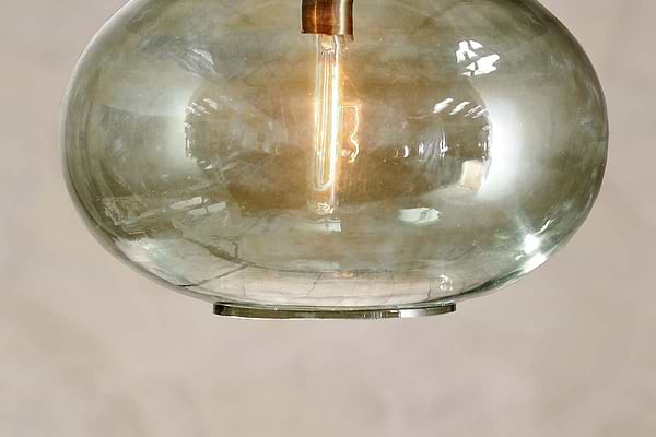 Otoro Recycled Glass Pendant - Green - Large Round