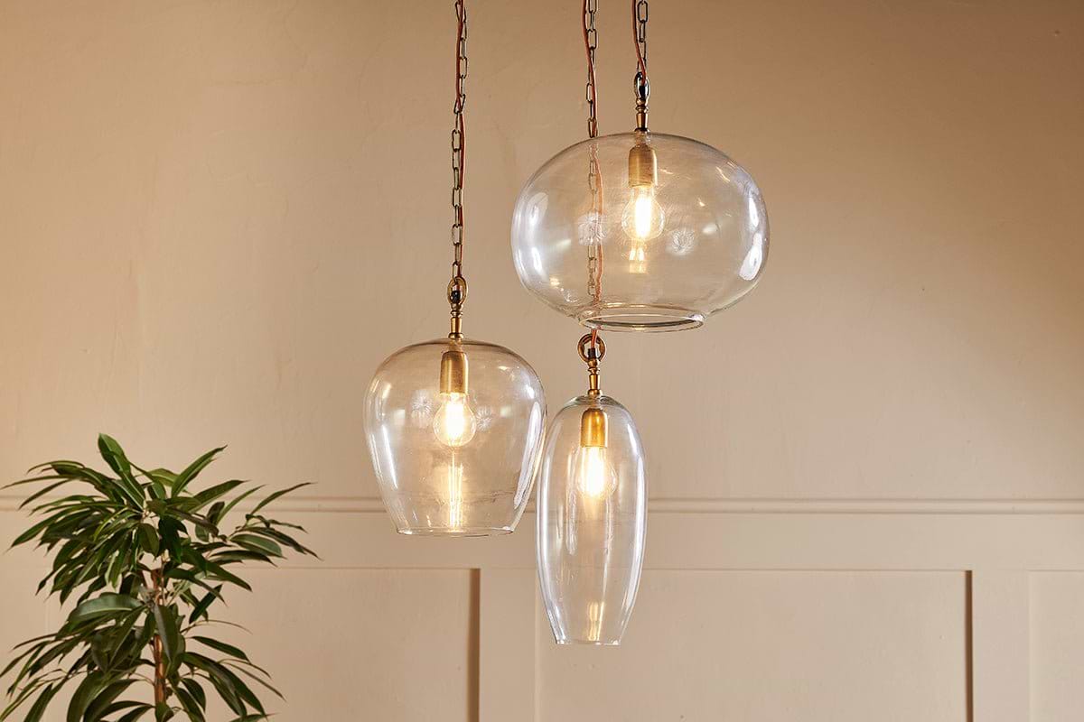 Otoro Statement Recycled Glass Cluster Pendant-LIGHTS-Nkuku