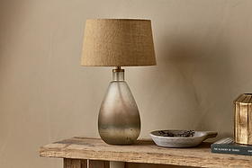 Palla Recycled Glass Table Lamp - Rustic Smoke