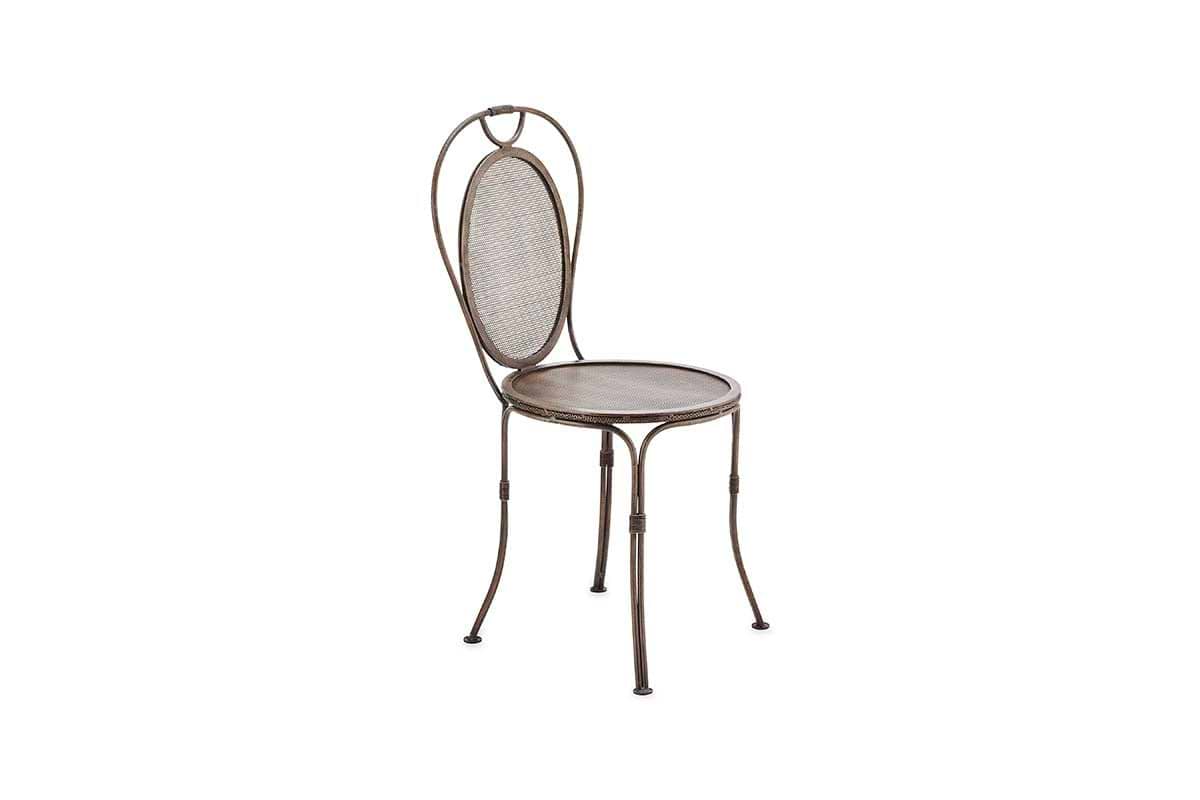 Parwaha Iron Bistro Chair-GARDEN-Nkuku