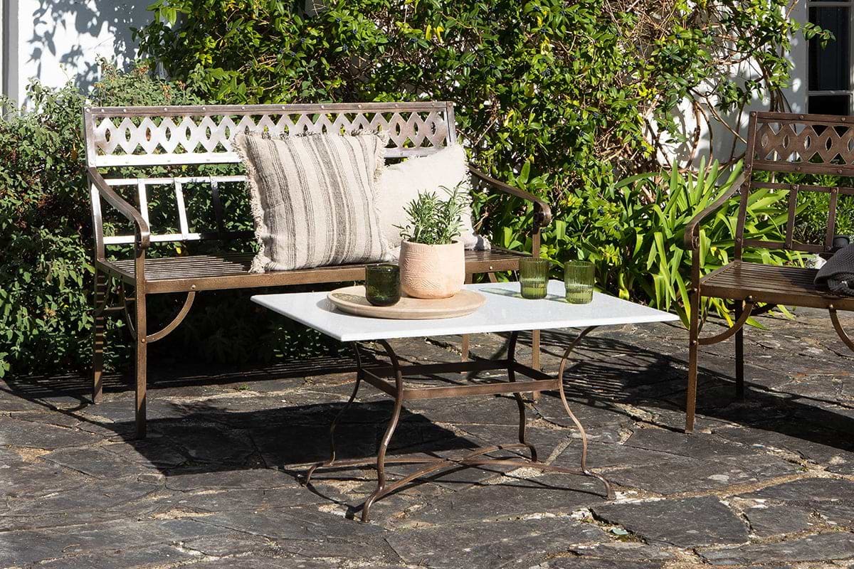 Parwaha Marble Coffee Table-GARDEN-Nkuku