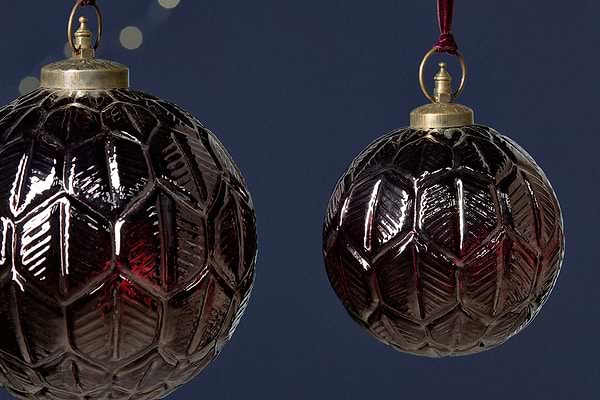 Patta Giant Bauble - Burgundy-CHRISTMAS DECORATIONS-Nkuku