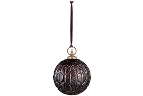 Patta Giant Bauble - Burgundy-CHRISTMAS DECORATIONS-Nkuku