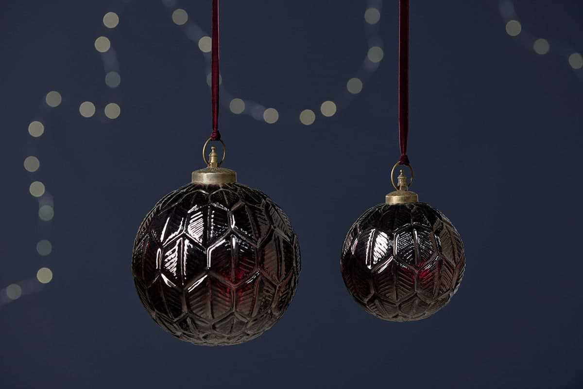 Patta Giant Bauble - Burgundy-CHRISTMAS DECORATIONS-Nkuku