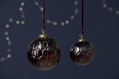 Patta Giant Bauble - Burgundy-CHRISTMAS DECORATIONS-Nkuku