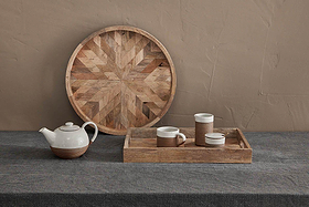Pawi Mango Wood Tray Rectangle-SERVEWARE-Nkuku