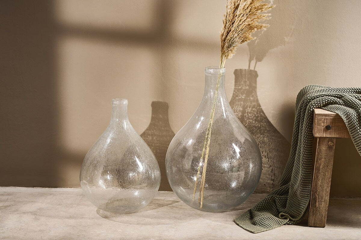 Payag Recycled Glass Vase-VASES & PLANTERS-Nkuku