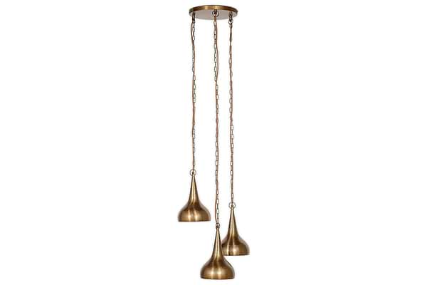 Quinn Hammered Metal Cluster Lamp - Antique Brass-LIGHTS-Nkuku