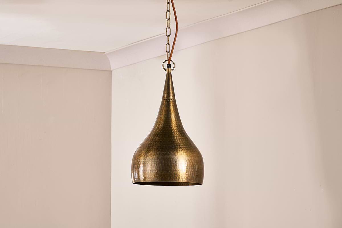 Quinn Hammered Metal Pendant - Small