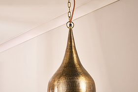 Quinn Hammered Metal Pendant - Small