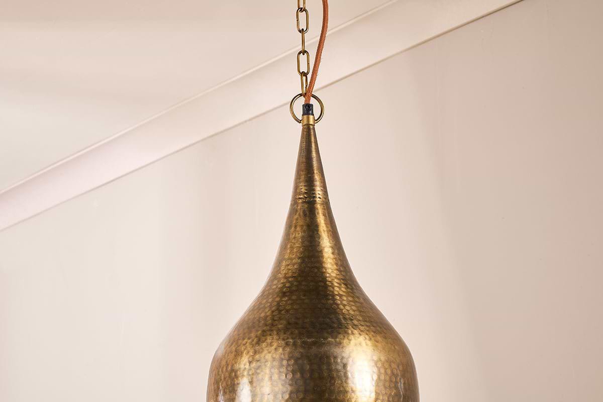 Quinn Hammered Metal Pendant - Small