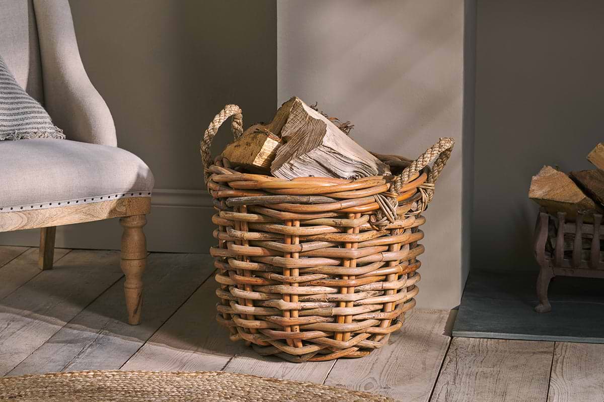 Rattan Chunky Basket-STORAGE-Nkuku