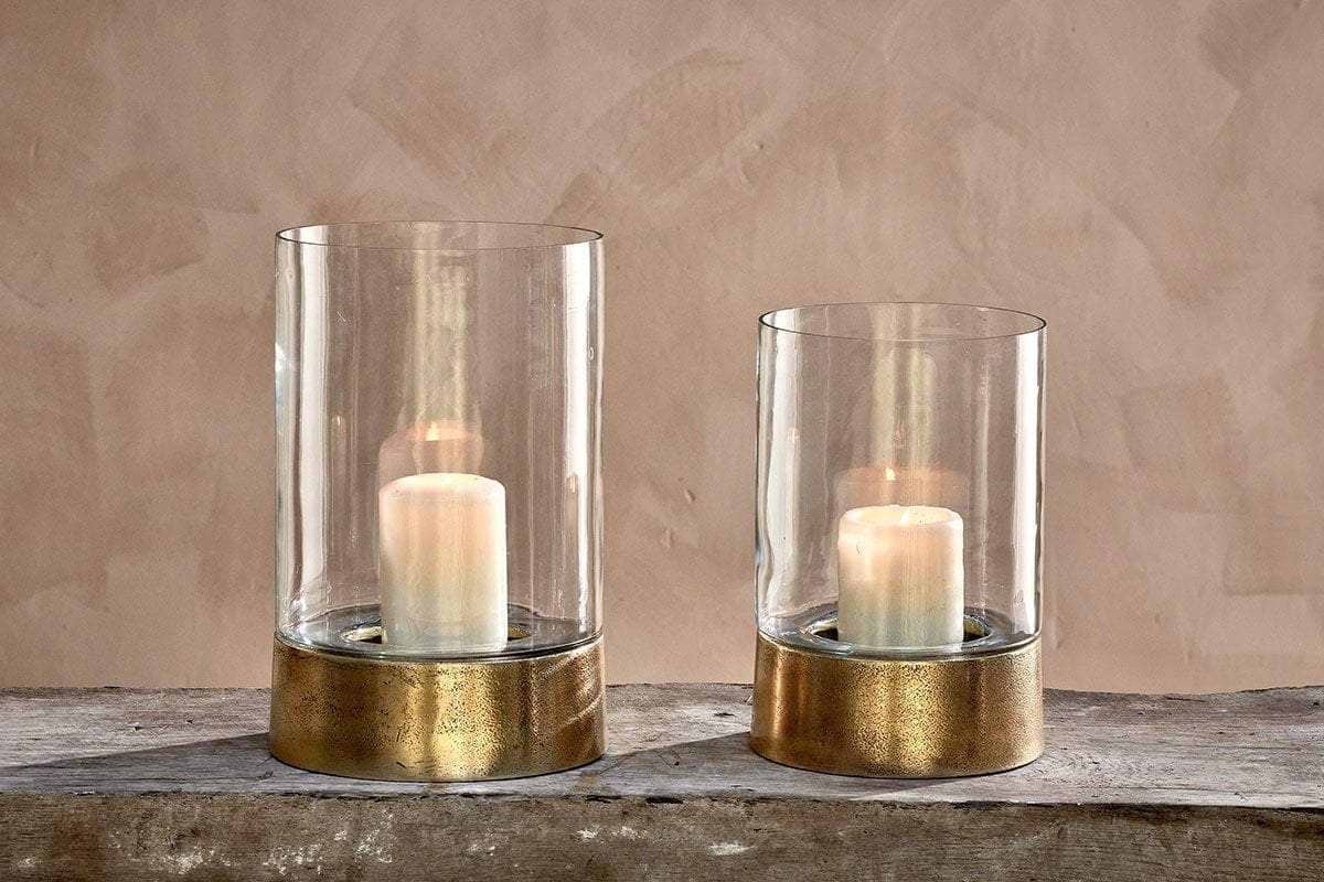 Rajura Hurricane Lantern-CANDLES HOLDERS & LANTERNS-Nkuku