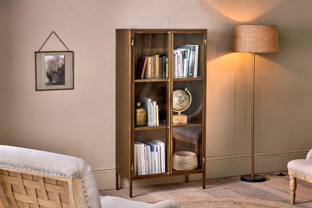 Ranchi Iron Tall Cabinet-STORAGE FURNITURE-Nkuku