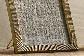 Ranoli Iron Etched Photo Frame - Antique Brass