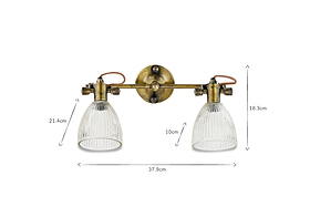 Rarni Recycled Glass Double Wall Light