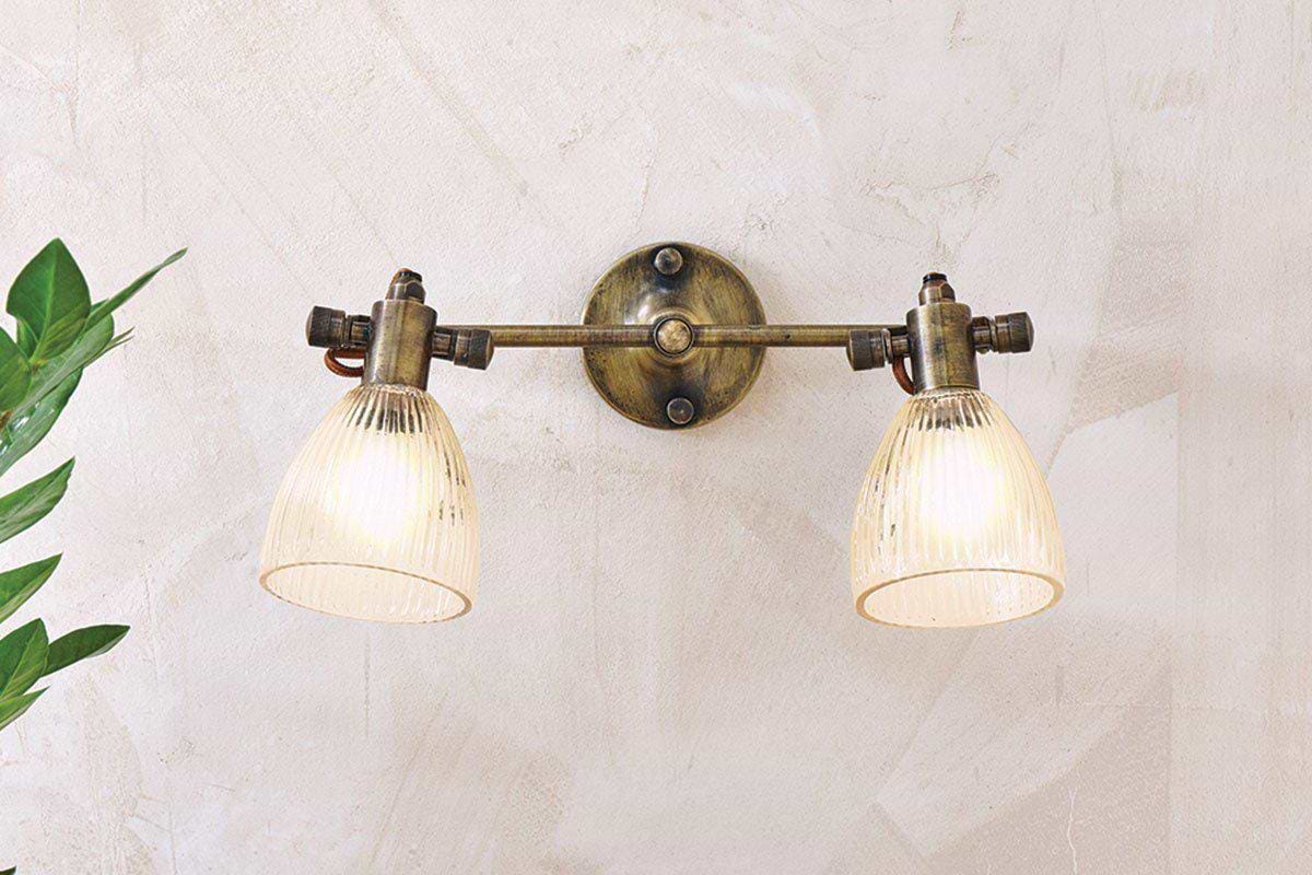 Rarni Recycled Glass Double Wall Light-LIGHTS-Nkuku