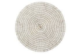 The Rayan Wire Wall Art by nkuku features elegant concentric rings in antique brass, forming a symmetrical pattern with a small open center—an eye-catching handcrafted piece that stands out against any plain white background.