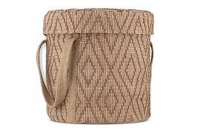 Renu Jute Laundry Basket - Rust & Natural