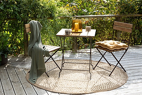 Rishikesh Reclaimed Wood & Iron Folding Chairs - (Set of 2)