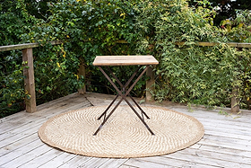Rishikesh Reclaimed Wood & Iron Folding Table