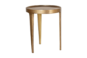 Rohia Cast Metal Side Table - Brass
