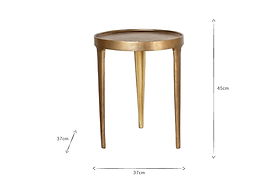 Rohia Cast Metal Side Table - Brass