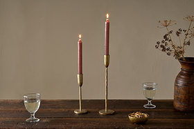 Rustic Soy Blend Dinner Candles - Rust (Set of 2)