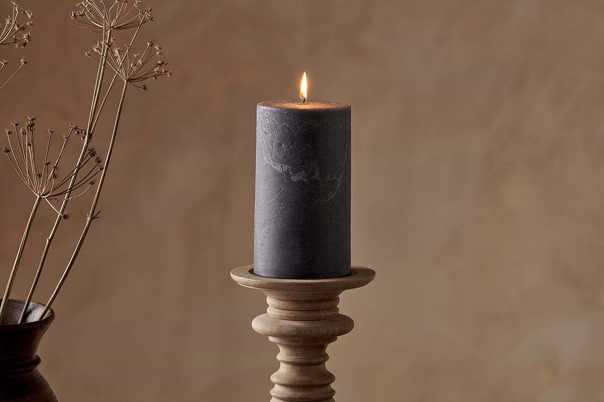 Sundra Iron Candle Stand – Antique Brass, Small & Large – Nkuku
