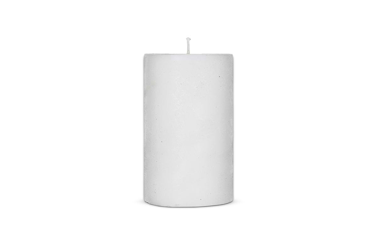 Rustic Soy Blend Pillar Candle - White - Large-CANDLES & HOME FRAGRANCE-Nkuku