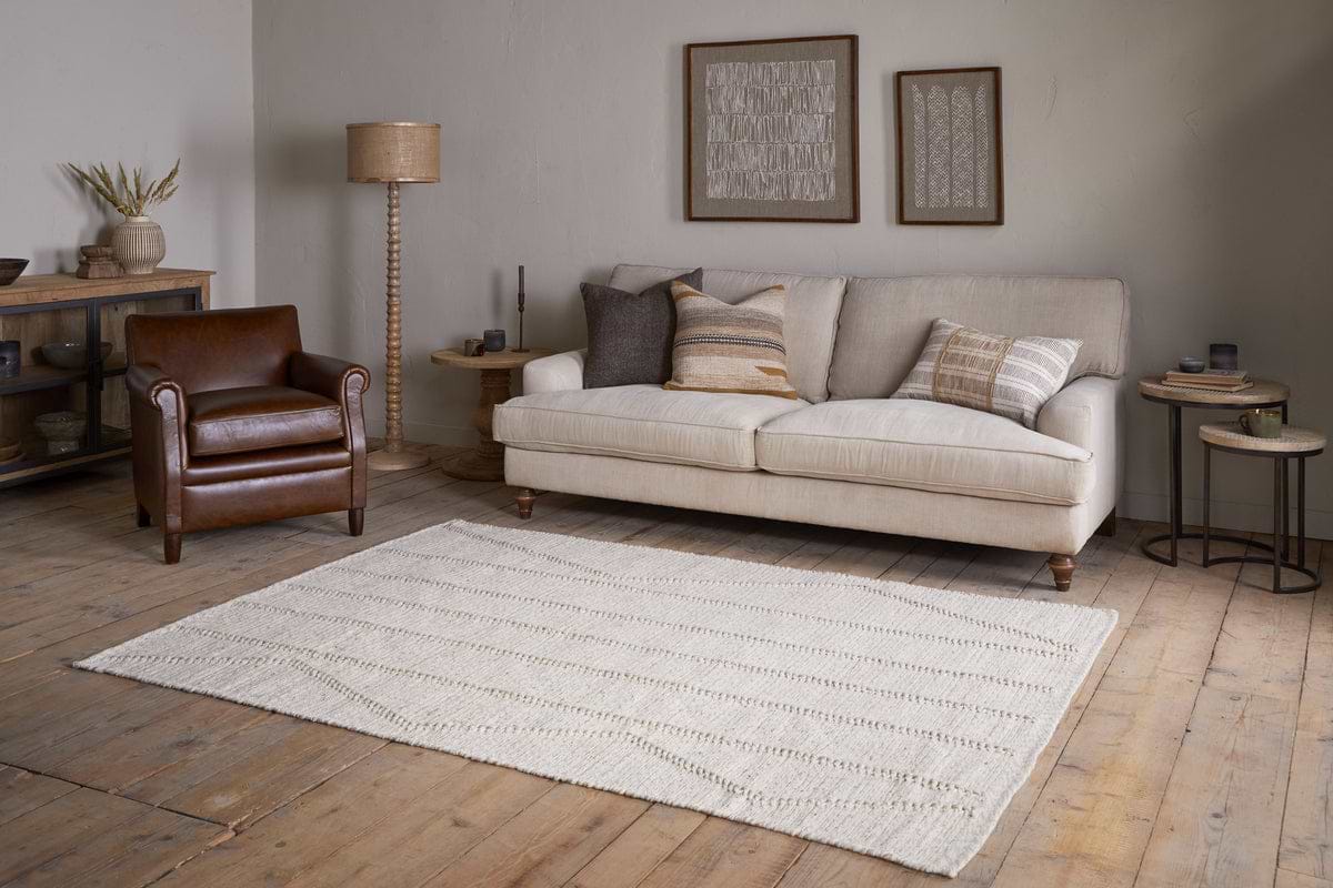 Shanti Wool & Cotton Rug - Natural-RUGS-Nkuku
