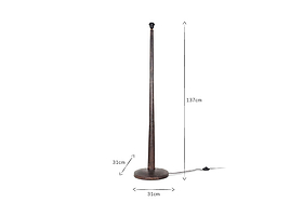 Sahar Mango Wood Floor Lamp - Dark Stain