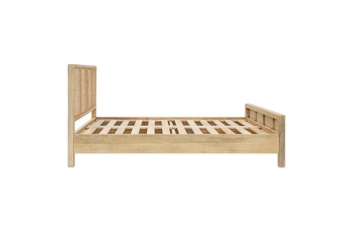 Saharsa Cane & Mango Wood Bed