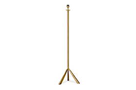 Sahhil Metal Tripod Floor Lamp - Antique Brass-LAMPS-Nkuku
