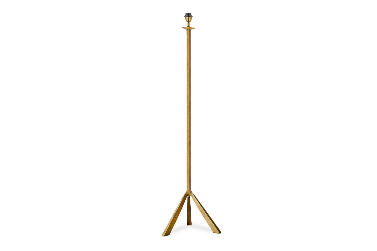 Sahhil Metal Tripod Floor Lamp - Antique Brass-LAMPS-Nkuku