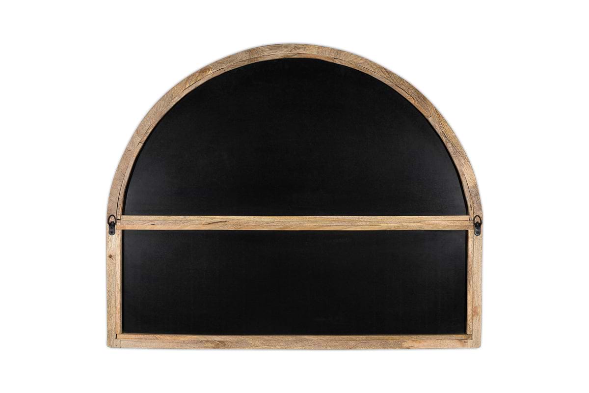 Sande Arched Mango Wood Mirror - Natural-MIRRORS-Nkuku
