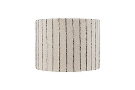 Sanja Cotton Stripe Lampshade - Off White & Grey-SHADES-Nkuku