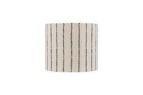 Sanja Cotton Stripe Lampshade - Off White & Grey-SHADES-Nkuku