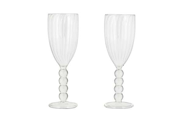 Santosa Champagne Flute - Clear (Set of 2)