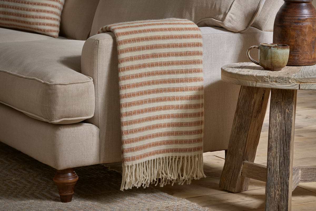 Sanval Wool Throw - Rust-TEXTILES-Nkuku