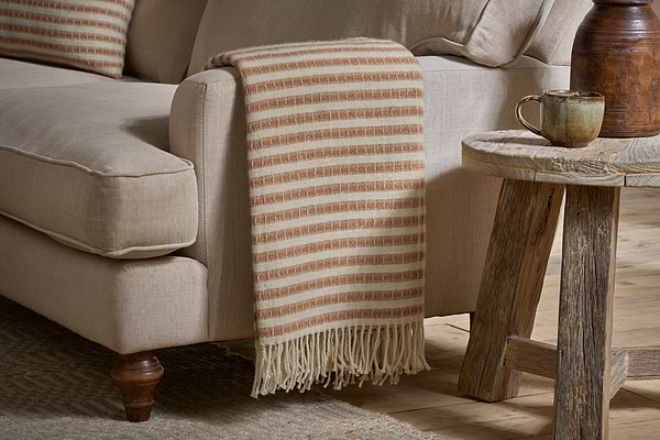 Sanval Wool Throw - Rust-TEXTILES-Nkuku